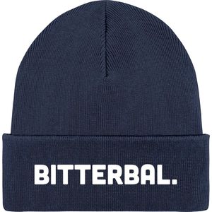 Bitterbal - Frituur Snack Cadeau -Grappige Eten En Snoep Spreuken Outfit - Dames / Heren / Unisex Kleding - Beanie - Navy Blauw