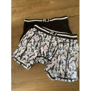 RJ Bodywear 2 pack heren boxershort Pinguins katoen maat S