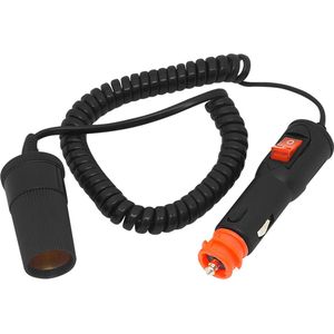 Auto sigarettenplug - verlengkabel - 12/24V
