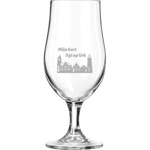 Gegraveerde bierglas op voet 49cl Urk