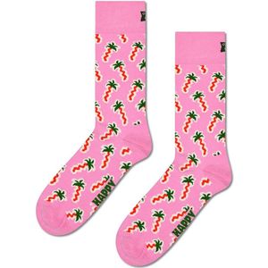 Happy Socks unisex sokken happy palm roze