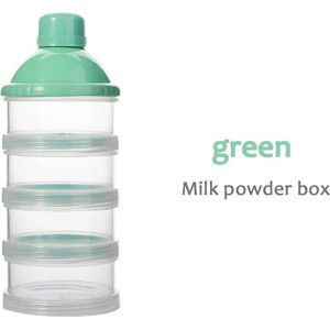Melkpoeder - Babypoeder Doseerdoosje - Doseerflesje - Kraamcadeau - Bewaarbakjes - Dispenser - Groen