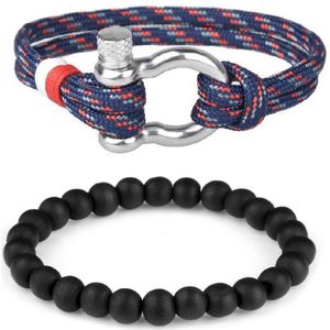 Di Lusso Heren armbandenset nylon en hout