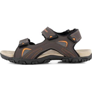 Travelin Volda Heren - Leren Outdoor- Sport- en Wandelsandalen met Profielzool - Bruin - Maat 40