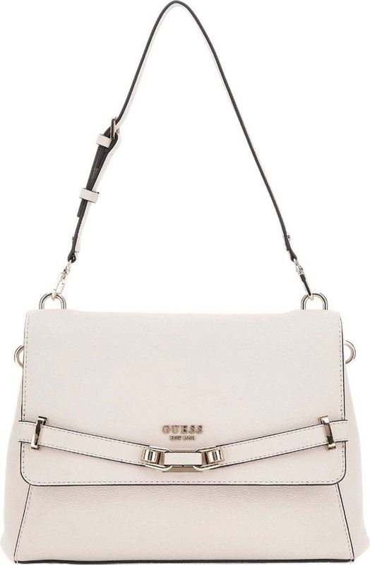 GUESS Schoudertas Silvye Flap Shoulder Bag Stone Lichtgrijs
