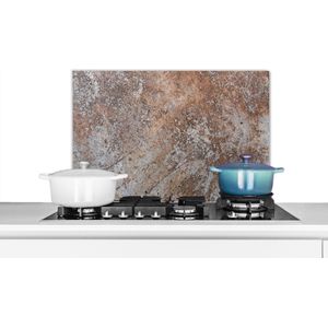 Spatscherm keuken 70x50 cm - Kookplaat achterwand Roest - Leisteen - Retro - Muurbeschermer - Spatwand fornuis - Hoogwaardig aluminium