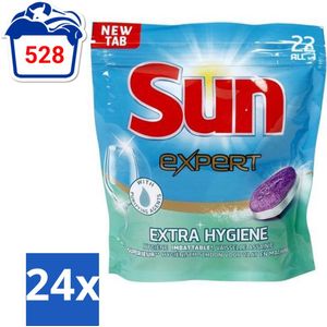 Sun Expert - Extra Hygiëne - Vaatwastabletten - 22 Tabletten - Voordeelverpakking - 24 stuks