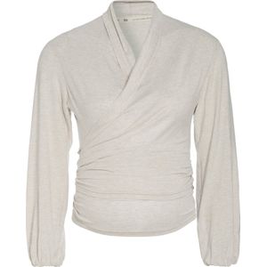 Baby's Only Zwangerschaps wikkeltop Glow - Zwangerschapstop gemaakt uit 96% viscose en 4% elastaan - Positiekleding voor 4 seizoenen - Ecru - XL