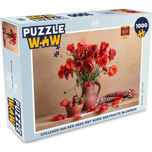 Puzzel Stilleven - Bloemen - Bladeren - Legpuzzel - Puzzel 1000 stukjes volwassenen