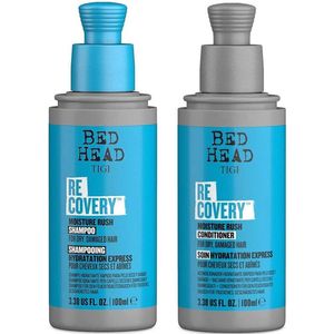 Bed Head By TIGI Mini Recovery Shampoo (100ml) & Conditioner (100ml) perfect duo voor droog & beschadigd haar - Travel Size