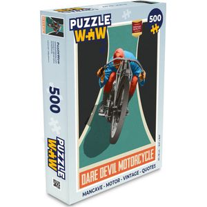 Puzzel Mancave - Motor - Vintage - Quotes - Legpuzzel - Puzzel 500 stukjes