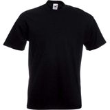 Set van 4x stuks basic zwarte t-shirt voor heren - voordelige katoenen shirts - Regular fit, maat: XL (42/54)