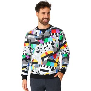 OppoSuits Testival - Heren Sweater - Carnavalskleding - Retro Testbeeld Trui - Meerkleurig - Maat 3XL