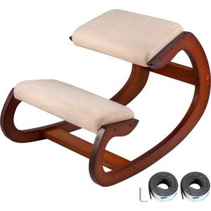 Kniestoel - Ergonomisch - Ergochair - Kniekruk - Ergonomische Werkkruk & Bureaustoel - Balansstoel - Stoel - Kruk - Elegant Ontwerp - Donkerbruin