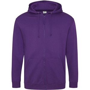 Vegan Hoodie met ritssluiting en capuchon Purple - M