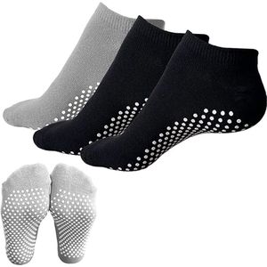 Pilates Yoga Sokken Antislip/Antislip Sokken - Antislip Sokken voor Dames en Heren voor Vechtsporten Barre Ballet Fitness - One Size - Yoga Enkelsokken - Huissokken Dames en Heren anti slip - Gripsokken voor Yoga Pilates Ballerina Ballet