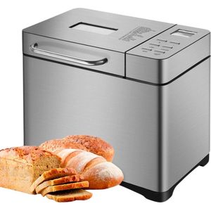 Broodmachine - Metallic - 19 in 1 - RVS - Automatisch - 650 Watt