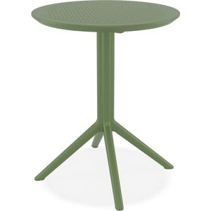 Alterego - GIMLI 60 DINING - Ronde opvouwbare tafel - Groen - 60x60x74 cm