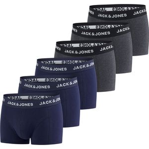 Jack & Jones Heren Boxershorts Basic Trunks 6 Pack Veelkleurig XL Katoenen Ondergoed Onderbroeken