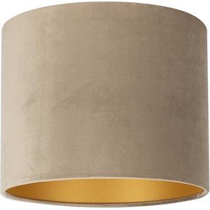 Lampenkap velours taupe Ø 30 cm - 20 cm hoog