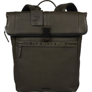 BURKELY Minimal Mason Unisex Rolltop Rugtas - 14 inch laptopvak - Groen