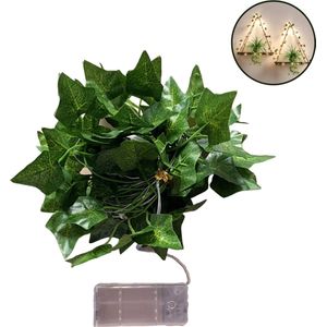 Livano Klimop Slinger - Met Led Lichtjes - Met Lichtjes - Klimop Kunstplant - Plant Slinger - Hangplant Kunstplanten - Fairy Lights - String Lights - Bedroom - Nep Klimop - 2M