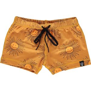 Beach & Bandits - UV-zwemshorts voor kinderen - Spread Sunshine - Goudoranje - maat 104-110cm