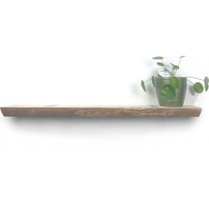Zwevende wandplank barnwood  100 x 18 cm - Wandplank Zwevend - Wandplank zwevend boomstam - Zwevende boekenplank - Boomstam plank - Muurplank - Muurplank zwevend