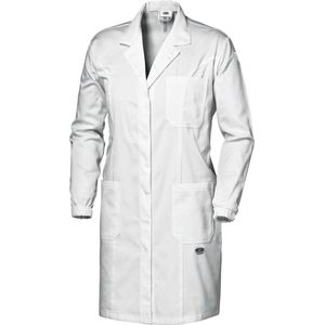 SIR SAFETY SYMBOL WOMENS Stof Werkjas DAMES Veiligheidsjas Wit - Metalen Drukknoopsluiting - Elastische Manchetten - Zijzakken