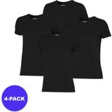 Apollo (Sports) - Bamboe T-Shirt Heren - V-Hals - Zwart - Maat S - 4-Pack