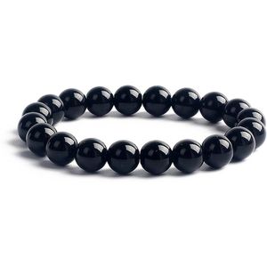 Bixorp Gems Obsidiaan Edelsteen Armband 10mm - Edelstenen Kralenarmband - Spiritueel Cadeau - 18cm