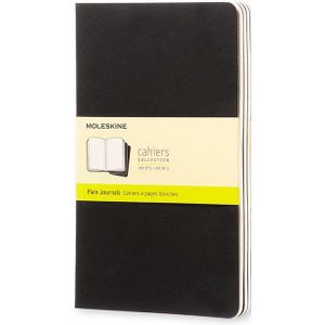 Moleskine Cahier Journals - Large - Blanco - Zwart - set van 3