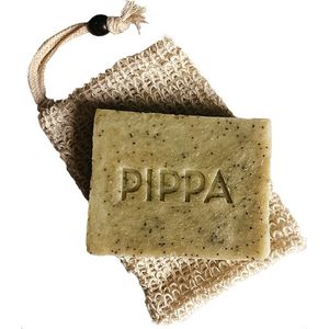 Pippa - Poppy Seed en Lime - Shampoobar voor paard en hond - met scrubzakje