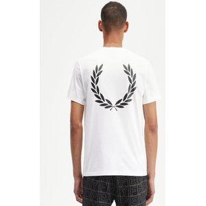 Fred Perry Rear powder laurel graphic tee - white