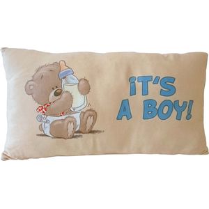 Kussen - ""It's a boy!"" Sierkussen 20 x 40 cm