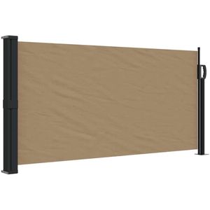 vidaXL - Windscherm - uittrekbaar - 100x500 - cm - taupe