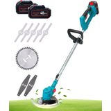 Grastrimmers Met Accu - Elektrische Snoeischaar - Grastrimmer - Onkruidborstel Electrisch - Bosmaaier - 2 Accu's