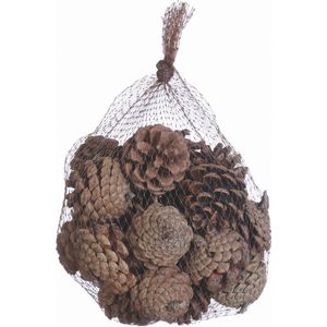 Decoratieve dennenappels in een zak van 250 gram van Naturn Christmas | ca ø 18 cm | echte dennenappels | DIY kerststuk maken | Kerst decoratie | Bruin