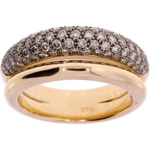 Damesring - roségoud - bruine diamant - ROOS - Juwelier Verlinden St. Hubert – van €4250,= voor €2495,=