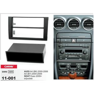 1-DIN SEAT Exeo 2009-2013 / AUDI A4 (B6) 2002-2006, A4 (B7) 2002-2007 w/pocket inbouwpaneel Audiovolt 11-001