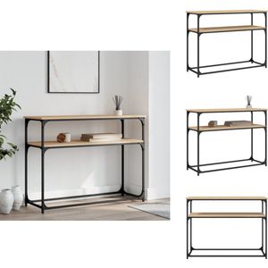 vidaXL Wandtafel - Wandtafels - Bijzettafel - Console Tafel - Wandtafel 100x35,5x75 cm bewerkt hout sonoma eikenkleurig