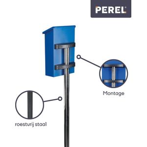 Perel - Brievenbuspaal - Roestvrij Staal - Zilverkleurig