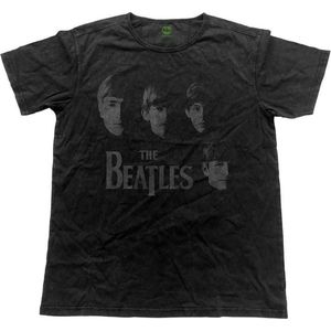 The Beatles Heren Tshirt -S- Vintage Faces Zwart