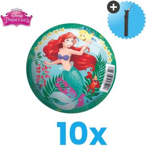 Disney Princess Lichtgewicht Speelgoed Bal - Kinderbal - 23 cm - Volumebundel 10 stuks - Inclusief Balpomp