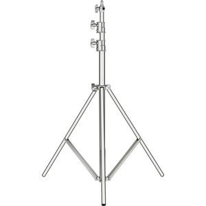 3m Roestvrij Stalen Lichtstatief - Met Veer Dempers - Zwaar Uitgevoerde Fotografie Statief - Met 1/4"" naar 3/8"" Universele Schroef Adapter - Voor Strobe, LED Video Licht, Ring Licht, Monolight, Softbox - X01NSK163