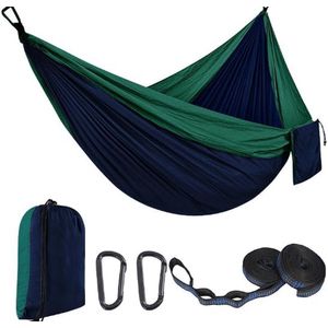 Outdoor hangmat camping hangmatten reishangmat 270 x 140 cm, ultralichte draagbare hangmat met een capaciteit van maximaal 300 kg, 210T parachute-nylon voor tuin (LL2,7M)