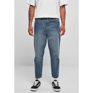 Urban Classics - Cropped Tapered Jeans Broek rechte pijpen - Taille, 36 inch - Blauw