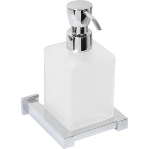 Plieger Cube Zeepdispenser - Matglas - Chroom