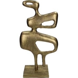 HD Collection Deco Beeld Sculpture - Metaal - Goud - 20x41x10 cm (BxHxD)