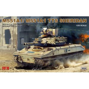 1:35 Rye Field Model 5020 M551A1/M551A1 TTS Sheridan Tank Plastic Modelbouwpakket